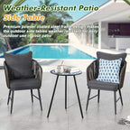 1 Pack Metal Outdoor Side Table Small Outside Round End Table - Image 5
