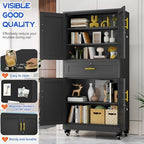 GAIOUS 74” Tall Metal Garage Storage Cabinet - Image 5