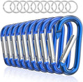 sprookber 3" Aluminum Carabiner D Ring, Caribeener Clips, Spring Snap Hook by Sprookber