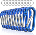 sprookber 3" Aluminum Carabiner D Ring, Caribeener Clips, Spring Snap Hook by Sprookber