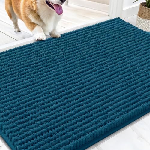 OLANLY Dog Door Mat for Muddy Paws 34x21, Extra Absorbent Chenille Mud Mat by OLANLY