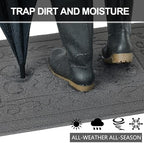 FONEYI Dirt Trapper Door Mat 32" x 40", Non-Slip Washable Doormats - Image 4