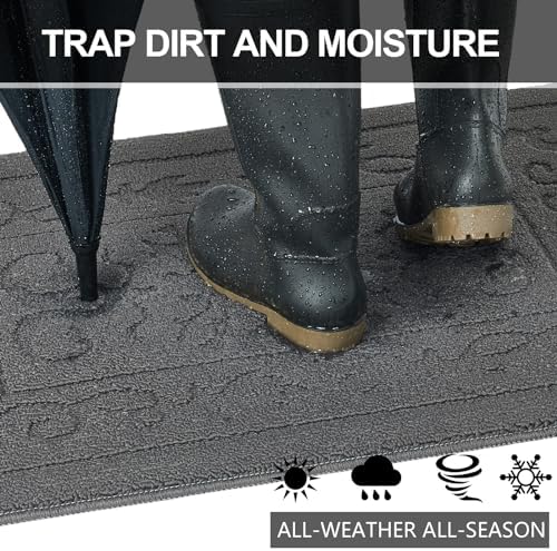 FONEYI Dirt Trapper Door Mat 32" x 40", Non-Slip Washable Doormats - Image 4