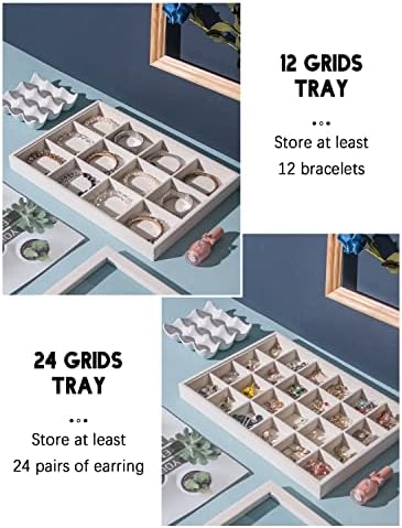 Coward Set of 5 Stackable Jewelry Organizer Tray Necklace Earring Box Storage - Image 5