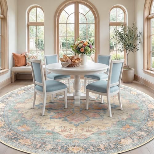 RELEANY Washable Area Rug, Round 10ft - Image 3