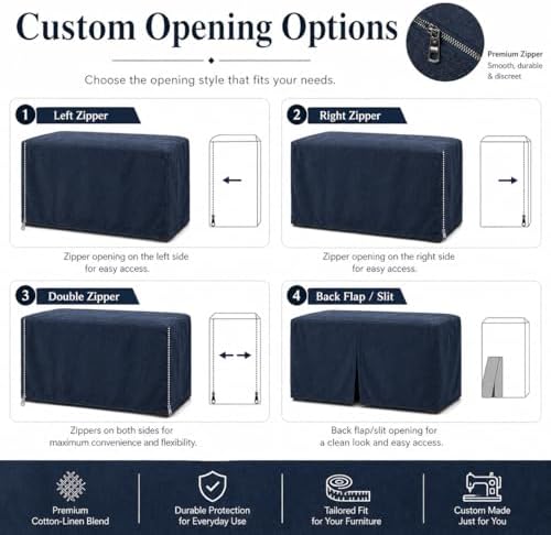 Custom Size Indoor Dust Cover, Cotton Linen Fabric Made to Measure Protector - Image 7
