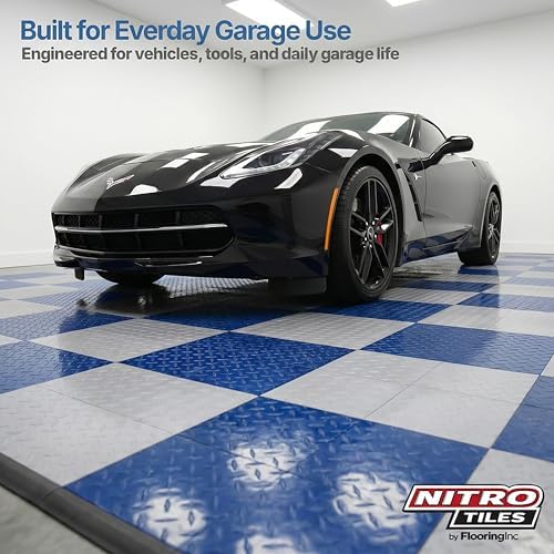 Nitro Tiles by FlooringInc 12" x 12" Interlocking Garage Floor Tiles, Diamond - Image 2
