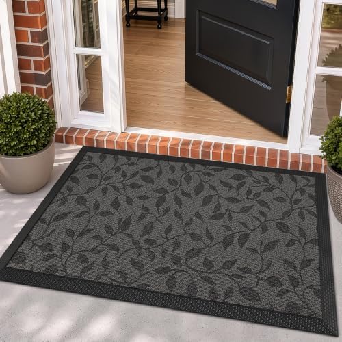 LUMI Outdoor Door Mat Traps & Hides Dirt 35.5x59, Outside Entrance by LUMI