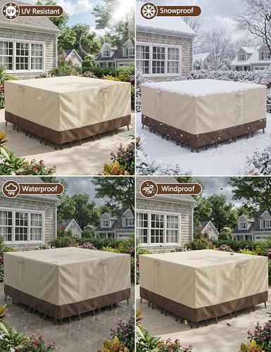 Patio Outdoor Furniture Covers Waterproof, Rectangular Outdoor Table Cover - Image 6