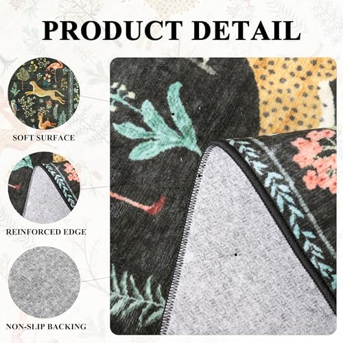 DUKINO 3x7 Hallway Runner Rug, Non Slip Animal Kitchen Runner Rug - Image 5