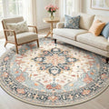 RELEANY Washable Area Rug, Round 6ft by RELEANY