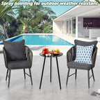 1-Pack Small Metal Side Tables Outdoor Patio Round Accent Table Modern Indoor - Image 4