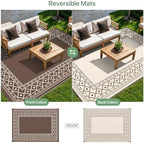 GENIMO Outdoor Rug, Waterproof Plastic Rugs 10'x14' - Image 4