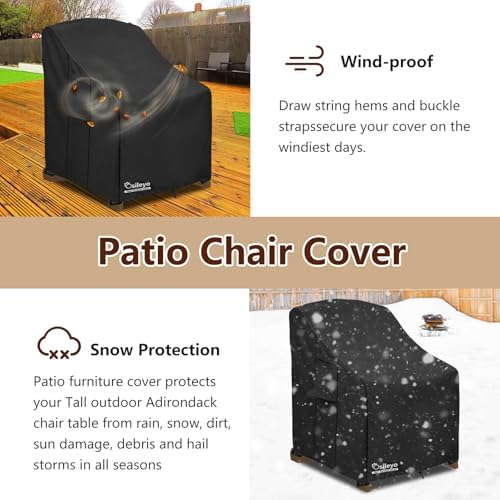 Patio Chair Cover 32W x 35D x 36H inches, Waterproof Heavy Duty Outdoor - Image 6