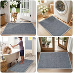 Braided Rug Doormat Grey 31"x47", Non‑Slip Rug - Image 4