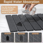 Large Stone Dish Drying Mat for Kitchen Counter, Foldable Water Absorbing - Image 3