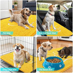 OLANLY Dog Door Mat for Muddy Paws 48x30, Paw Print Design Chenille Mud Mat - Image 7