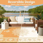 Yamaziot 5x8 Outdoor Rug Waterproof Plastic Straw Patio Rug - Image 2