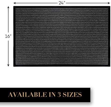 LuxUrux Striped Gray Door Mat - Image 2