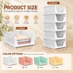 SNSLXH Closet Organizers and Storage, 5 Pack Stackable Closet Bins - Image 3