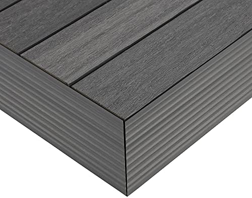 NewTechWood 1/6 ft. x 1 ft. Quick Deck Composite Deck Tile Outside Corner by NewTechWood