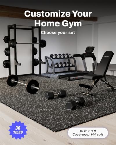 AIRHOP 0.56in Thick 144 Sq Ft Exercise Equipment Mats, 36 Tiles Upgraded Rubber - Image 4