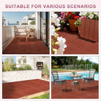 Plastic Interlocking Deck Tiles 12 Pack, 12in Waterproof Patio Flooring - Image 7