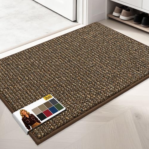 JSEI Dirt Trapper Door Mat 24" x 36", Non-Slip Washable Doormats by JSEI