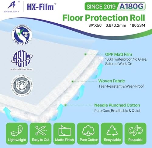 39" x 50' Heavy-Duty Floor Protection | Construction Grade Carpet Protector | - Image 2