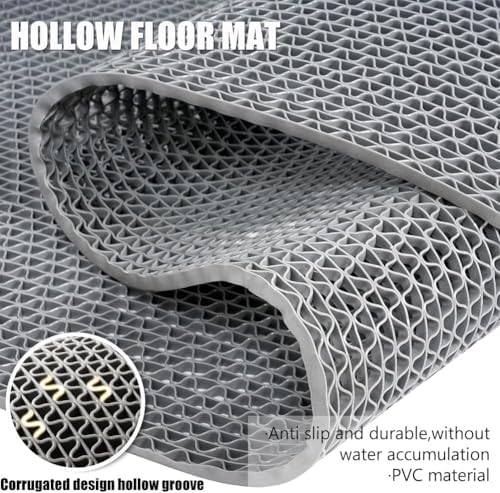 Thick PVC Drainage Floor Mat 1x22FT, Non Slip Flooring Mats Swimming Pool - Image 3