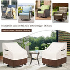 Outdoor Swivel Lounge Chair Cover 2 Pack, Waterproof Patio Chair Covers - Image 5