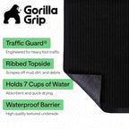 GORILLA GRIP Traffic Guard Indoor Outdoor Heavy Duty Door Mat, 70x24 Black - Image 2