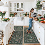 3 Piece Kitchen Rug Set, Washable Non-Slip Kitchen Mats - Image 3