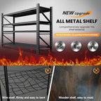 71.3” Wide Heavy Duty Metal Garage Shelving, Adjustable Storage Shelf - Image 6