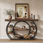 Tribesigns 47" Console Table for Living Room, 5-Tier Industrial Entryway Table - Image 3