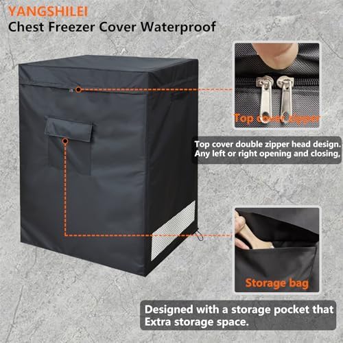 7.0 Cu Ft Chest Freezer Covers for Outside, 32.5W×22.5D×33.5H - Image 5