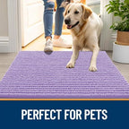 OLANLY Dog Door Mat for Muddy Paws 70x46, Extra Absorbent Chenille Mud Mat - Image 6