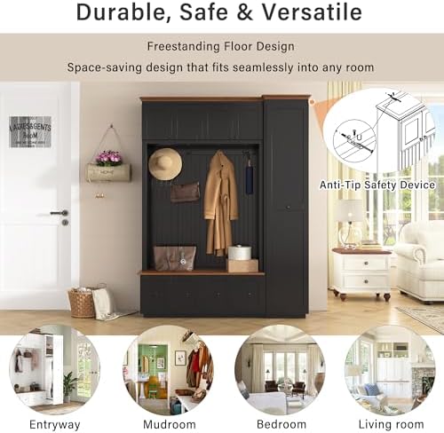 Quarte Farmhouse Hall Tree - Image 7