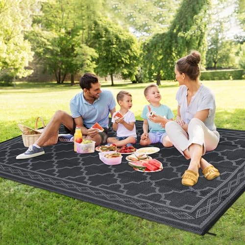 GarveeLife Outdoor Rug 10x14 Reversible Outdoor Plastic Straw Rug Waterproof - Image 5