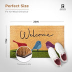 Coir Welcome Mat, Colorful Birds, 17 x 29 in - Image 2