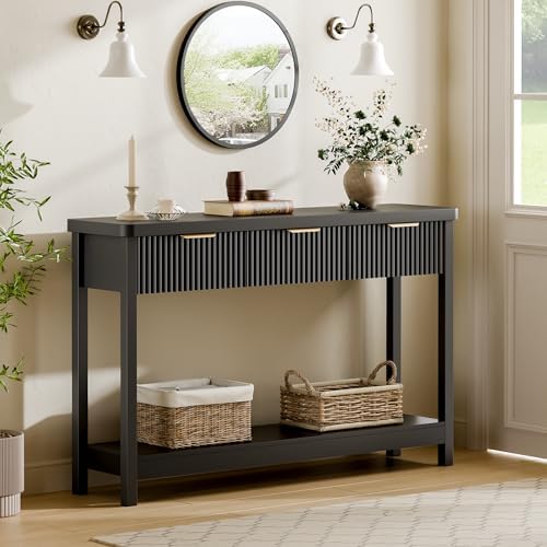 Lulive Fluted Console Table, 51 Inch Entryway Table - Image 3