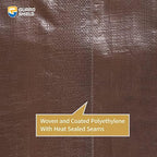 GUARD SHIELD Tarps Heavy Duty Waterproof 10x10 Feet Brown/Bright Silver Poly - Image 5