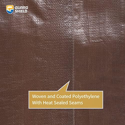 GUARD SHIELD Tarps Heavy Duty Waterproof 16x16 Feet Brown/Bright Silver Poly - Image 5