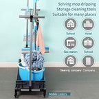 broom and mop holder put wet mops movable Commercial mop rack cleaning tool - Image 3