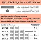 COLMO 14PCS Interlocking Deck Tile Edging Plastic Trim Set - Image 5
