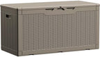 Devoko 100 Gallon Waterproof Deck Box, Resin Large Outdoor Storage Box by DEVOKO