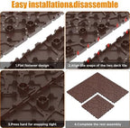 Plastic Interlocking Deck Tiles, 44 Pack, Simulated Cobblestone, Non-Slip Patio - Image 4
