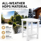 Adirondack Outdoor Side Table, 2-Tier HDPS Patio End Table - Image 6