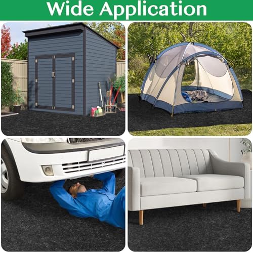 ToLanbbt Outdoor Storage Shed Floor Mat, 6.6 x 6.6 FT Waterproof Carport Mat - Image 3