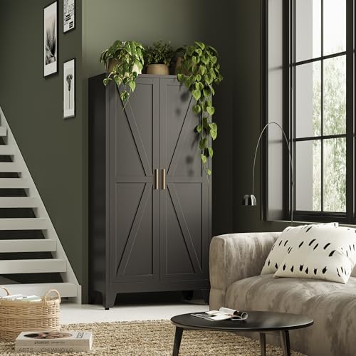 Bevivog 61" Farmhouse Metal Storage Cabinet - Image 4